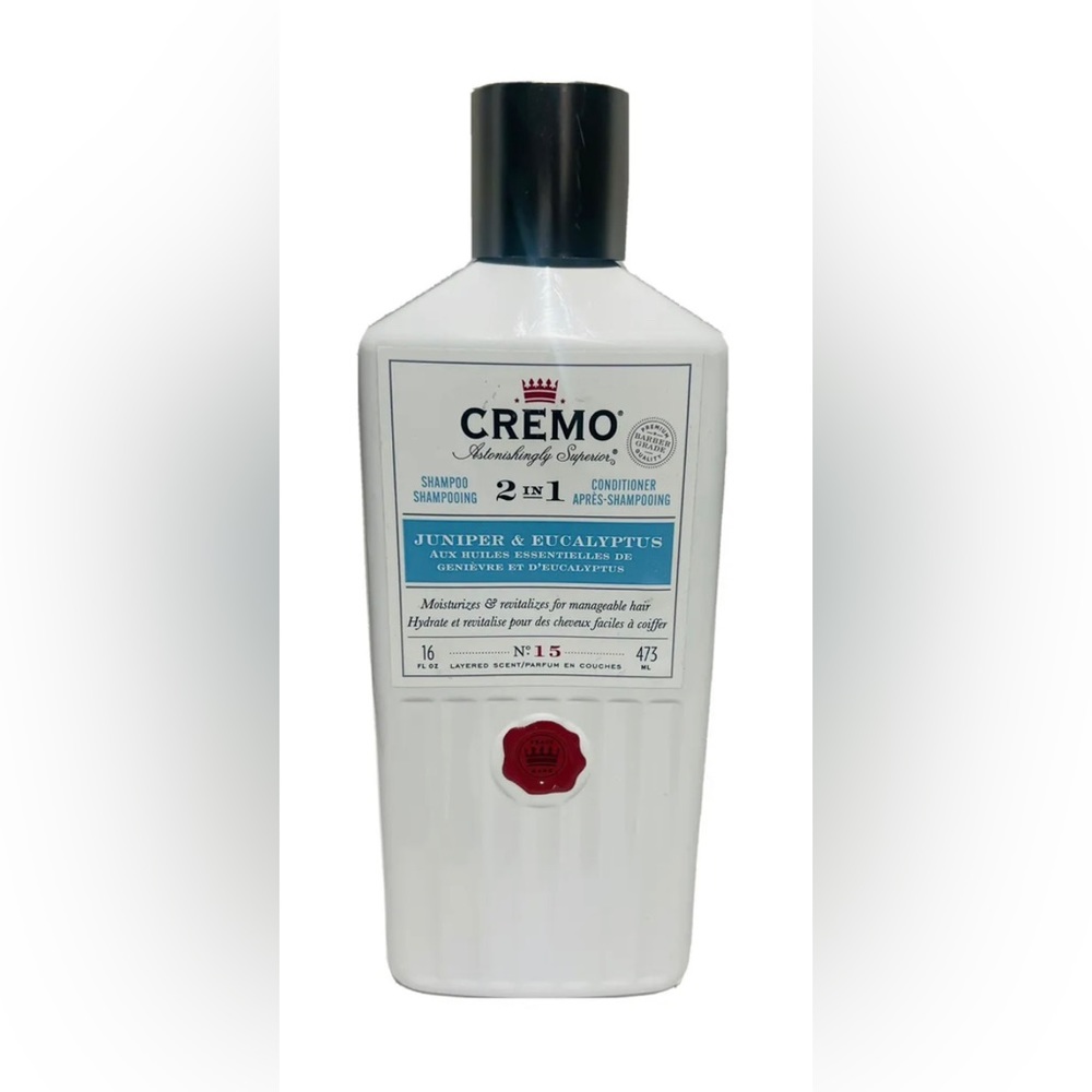 CREMO SHAMPOO & CONDITIONER 2-1 JUNIPER & EUCALYPTUS 16oz + Free🎁